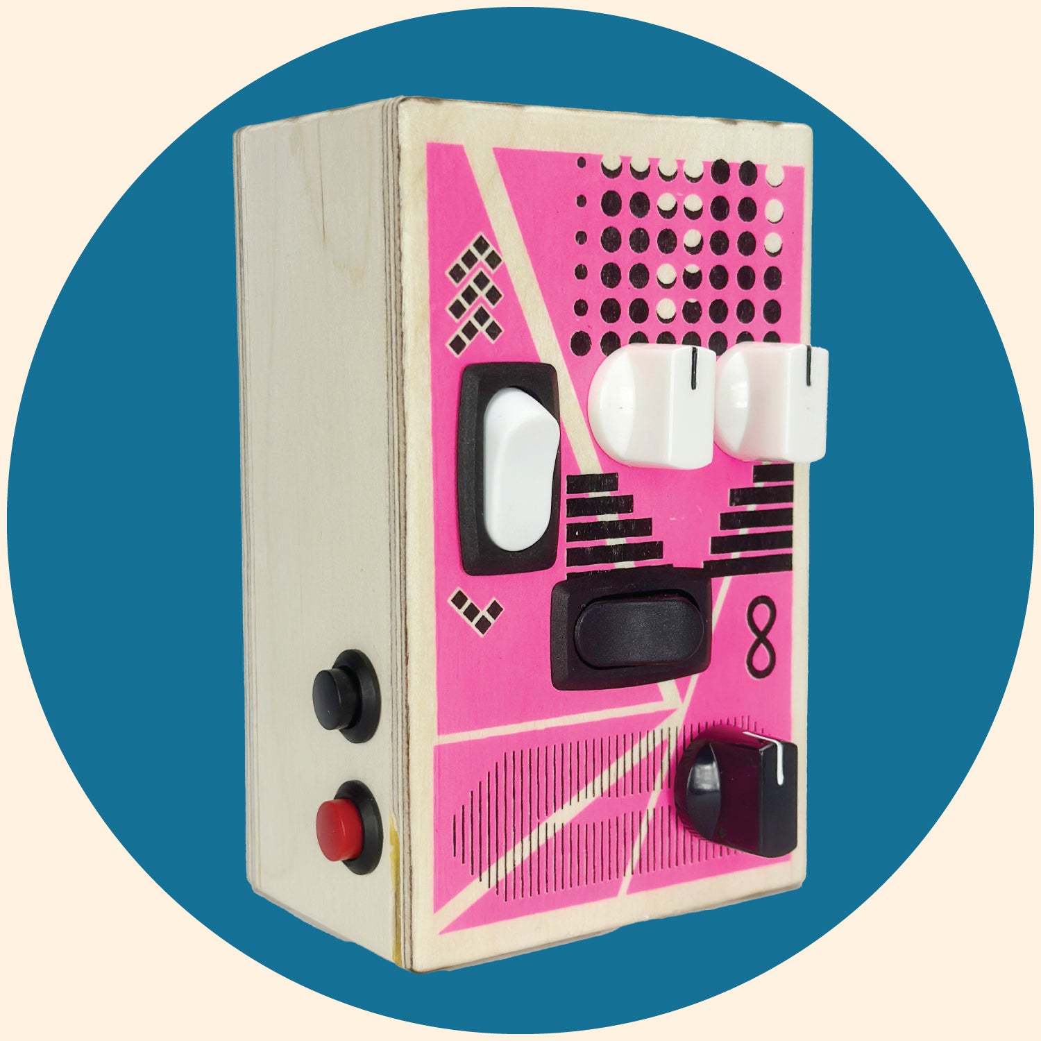 Wooden Voice Recorder & Sound Toy – Lo‑Fi, Handmade, Battery‑Powered