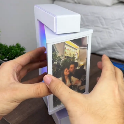 Personalized Magnetic Levitation Photo Frame – LED 3-Side Floating Display