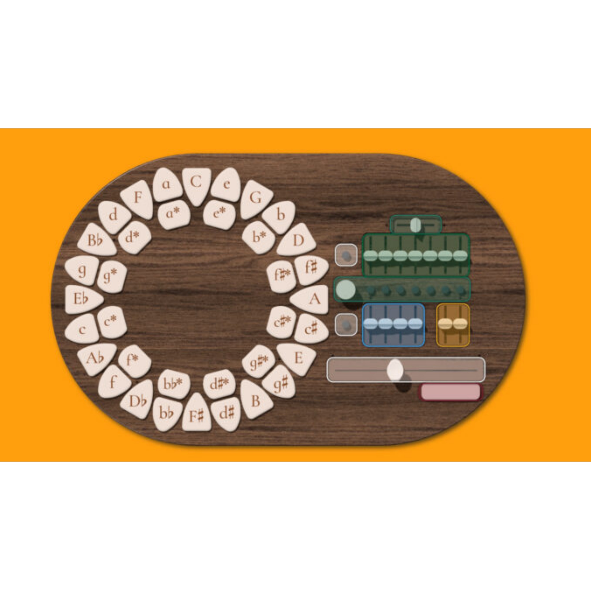Circle of Fifths Harmony Instrument – Standalone, Handcrafted, Three Synthesis Models