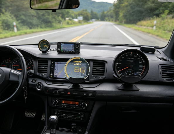 Transparent display screen for modified cars