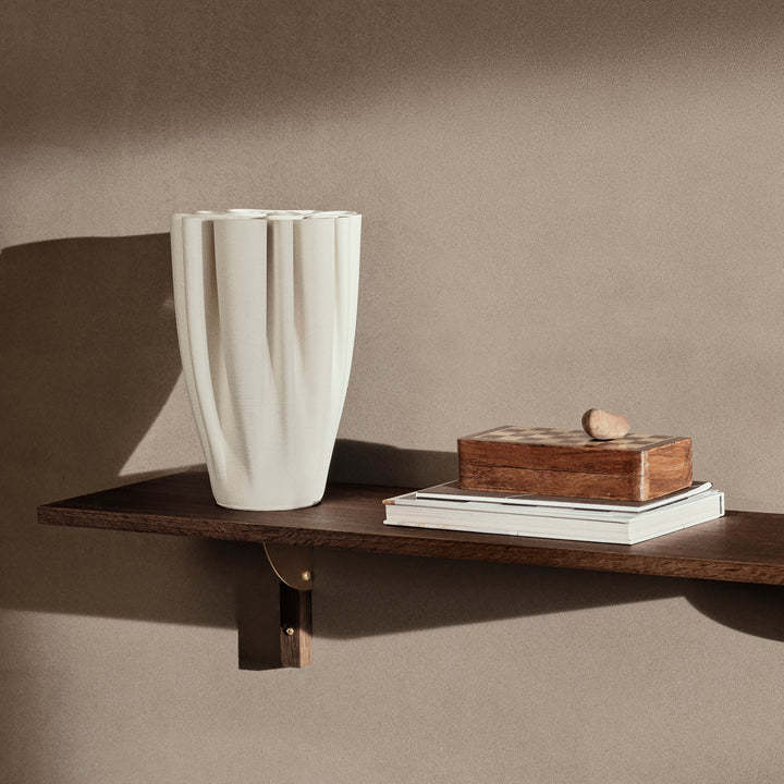 3D Printed Ceramic Vase – Fabric-Like Folded Design