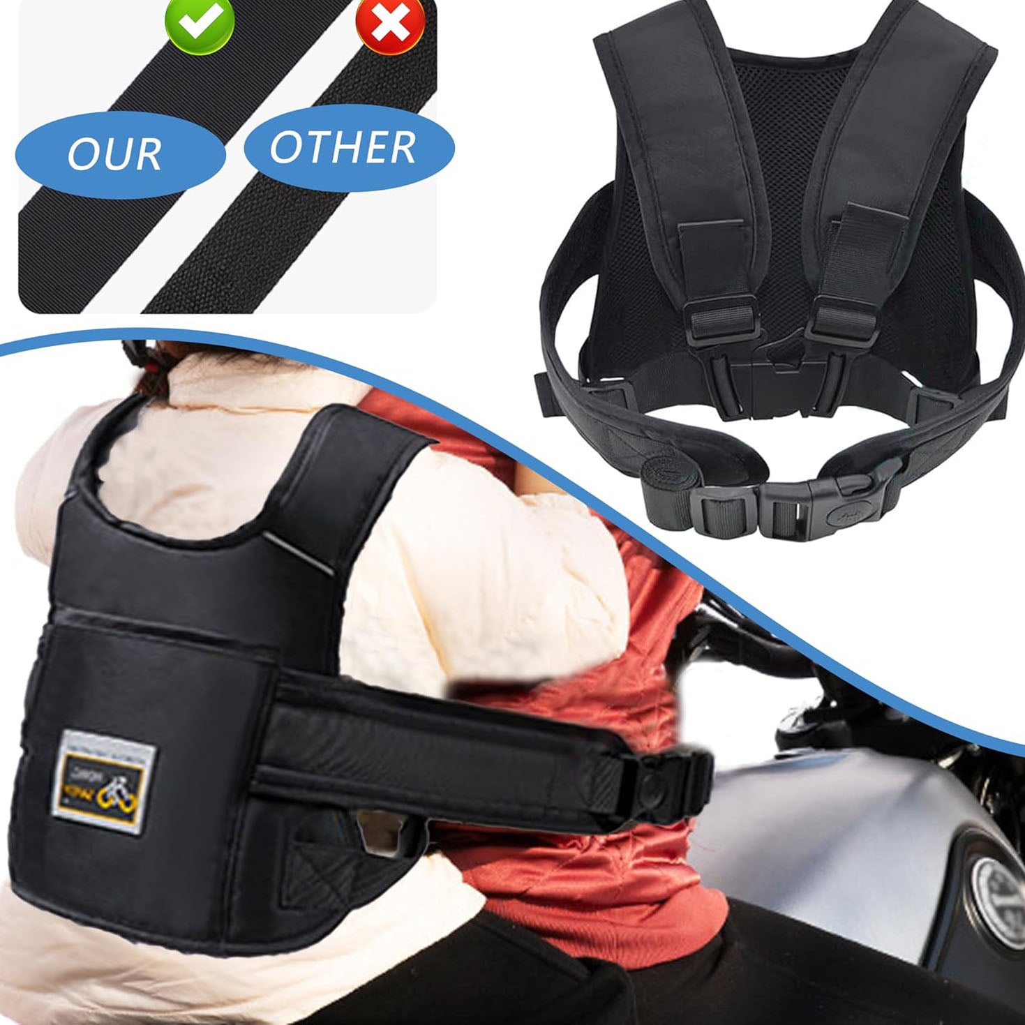 Adjustable Kids Motorcycle Safety Harness
