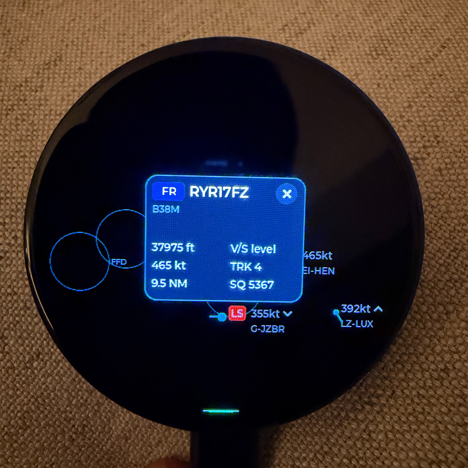 Aircraft radar speed detector