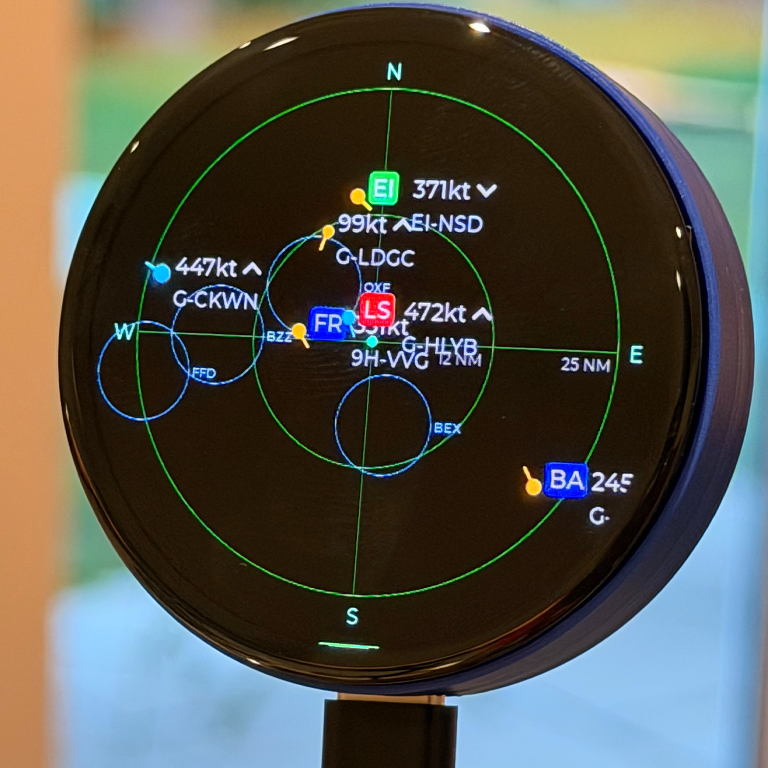 Aircraft radar speed detector