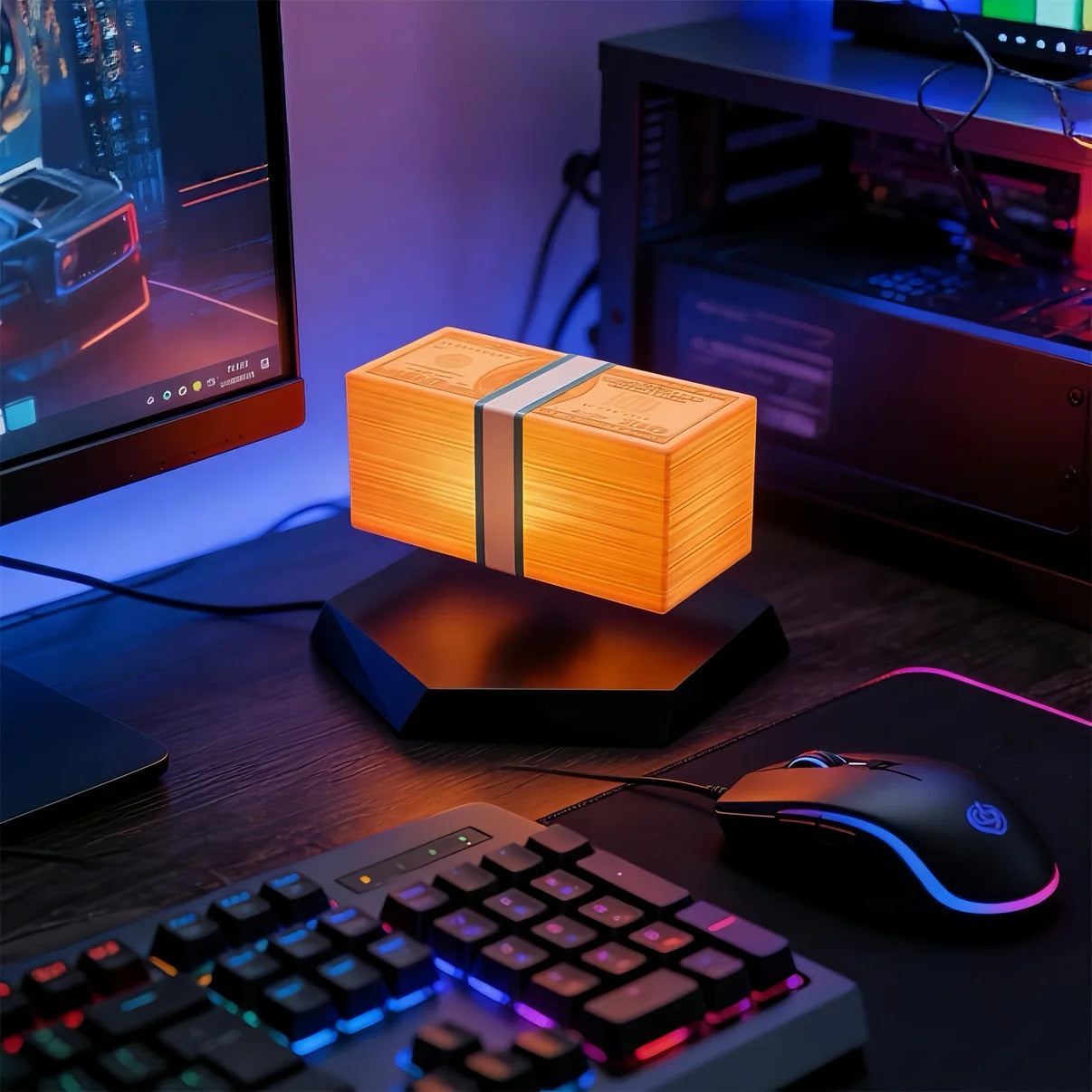 Magnetic Levitation Game Cash Lamp – Floating Ambient Light