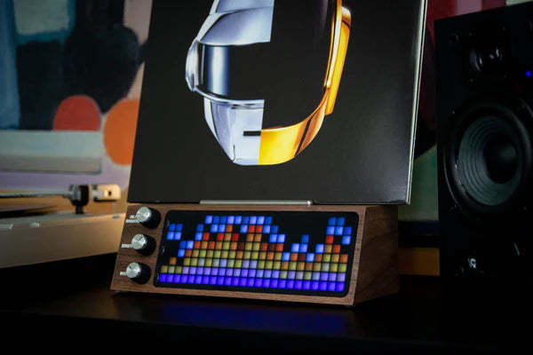 Smart record player with LED screen