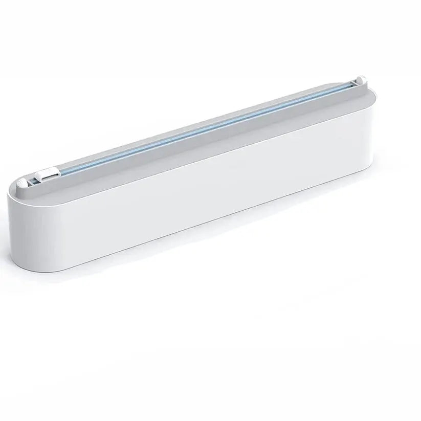 Wrap Dispenser with Slide Cutters, Refillable Magnetic Plastic