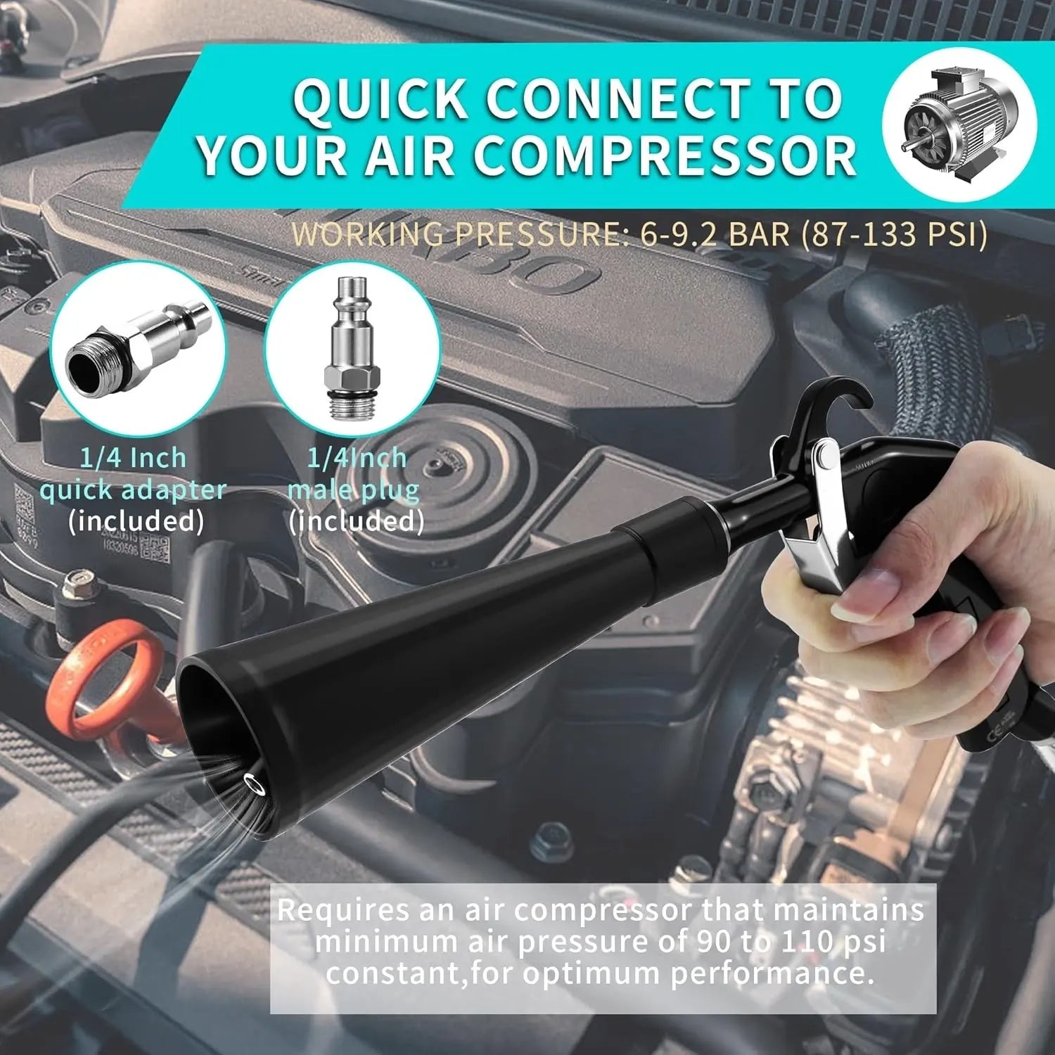 Car Dry Cleaning Gun – High-Pressure Air Blow Gun