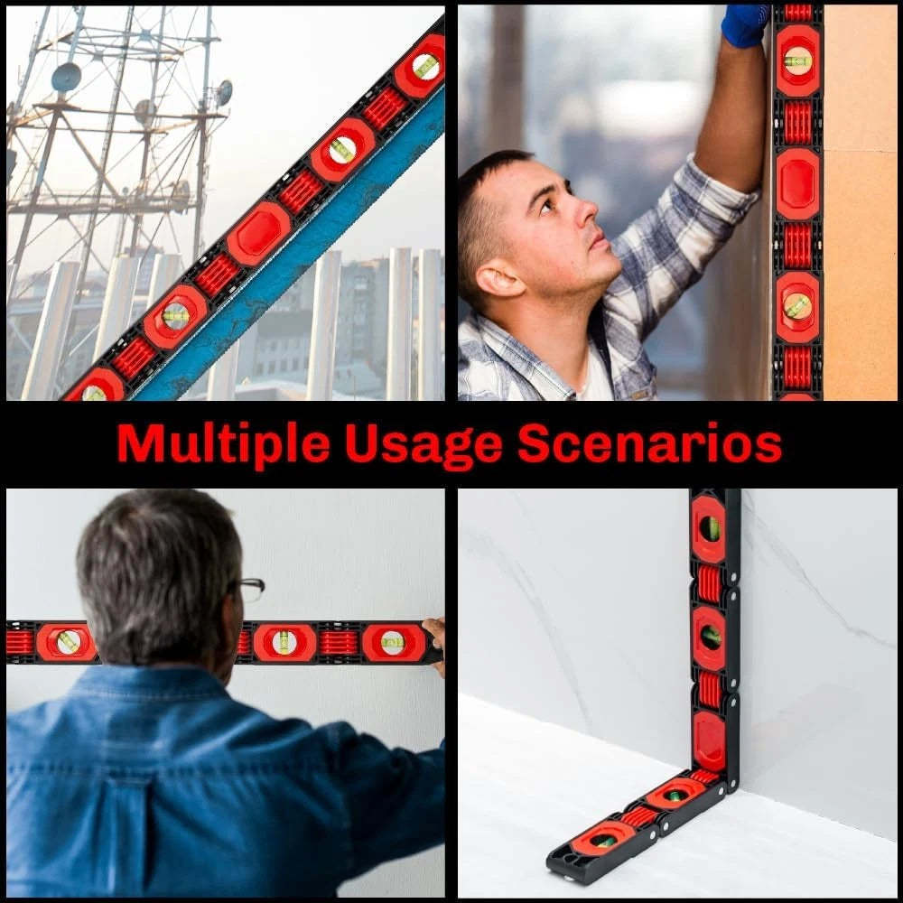 Level ruler, folding angle ruler