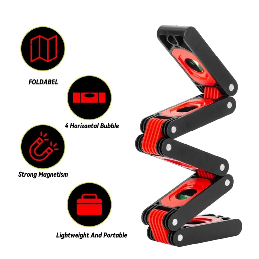 Level ruler, folding angle ruler