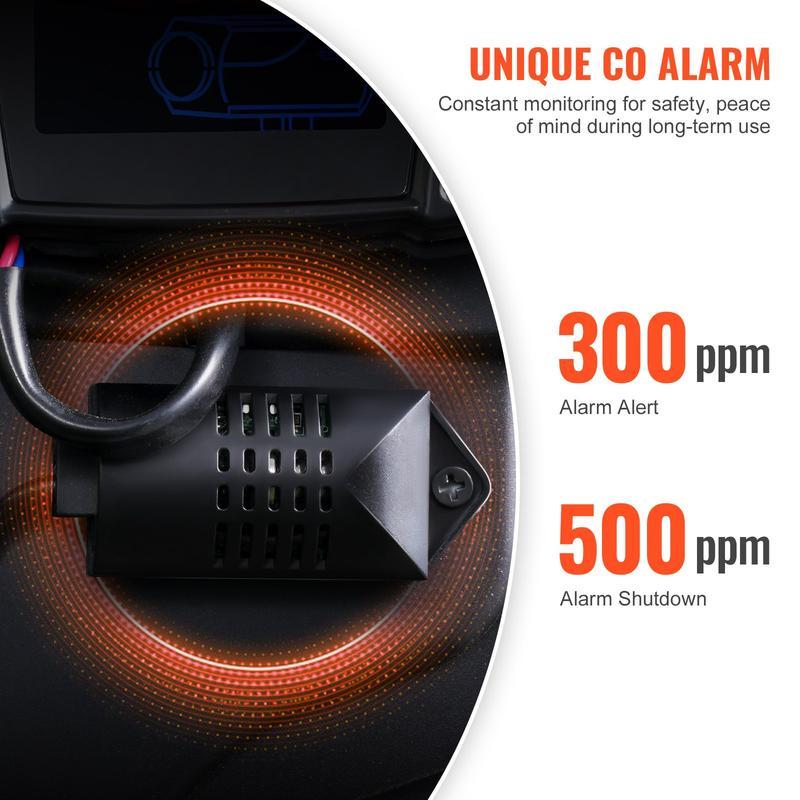 VEVOR 8KW Diesel Air Heater, Upgraded 110V Adapter & CO Alarm, 12-24V All in One Diesel Air Heater, with Bluetooth APP/Remote Control and Display Screen, Fast Heating Portable Diesel Heater for Vehicles and Outdoors