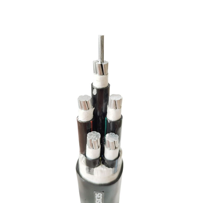 Low-smoke, halogen-free, flame-retardant cable