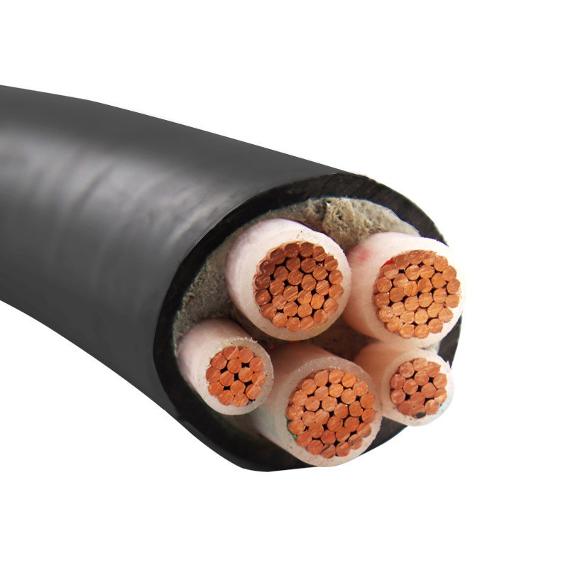 Low-smoke, halogen-free, flame-retardant cable