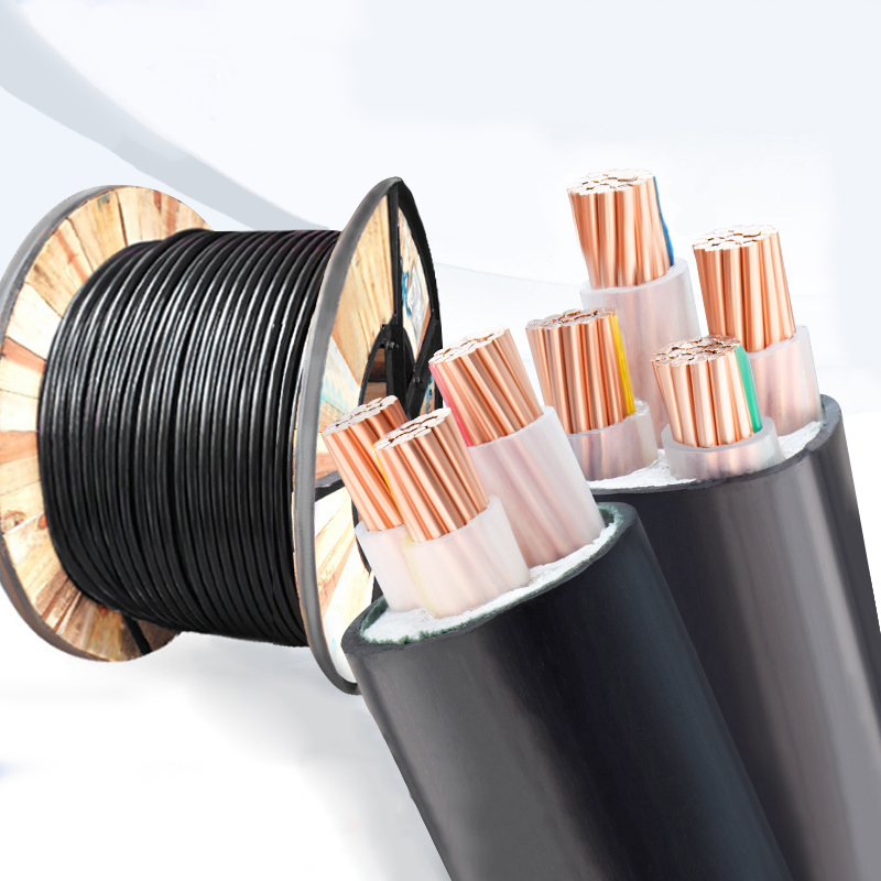 Low-smoke, halogen-free, flame-retardant cable