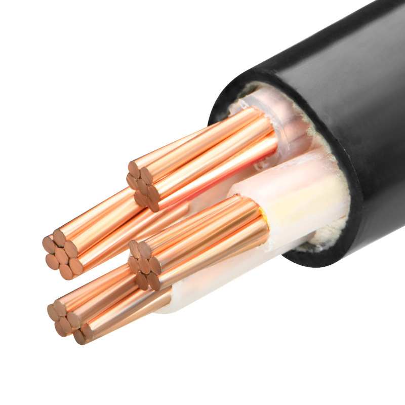 Low-smoke, halogen-free, flame-retardant cable
