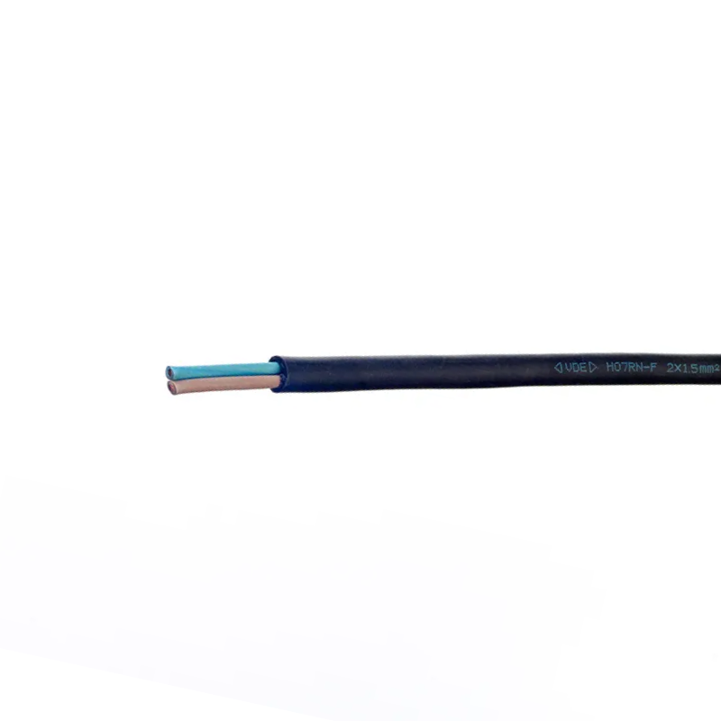 VDE & CE Certified H07RN-F Heavy-Duty 2-Core Rubber Waterproof Power Cable (2 x 0.75mm²)