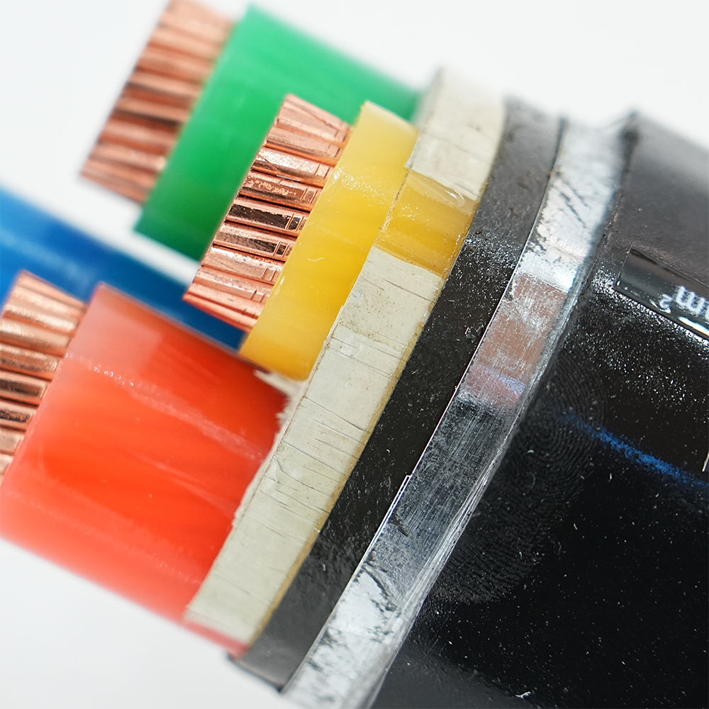 0.6/1kV 4-Core YJV Power Cable (3x185mm² + 1x95mm²), XLPE/PVC Copper Core, IP67 Waterproof