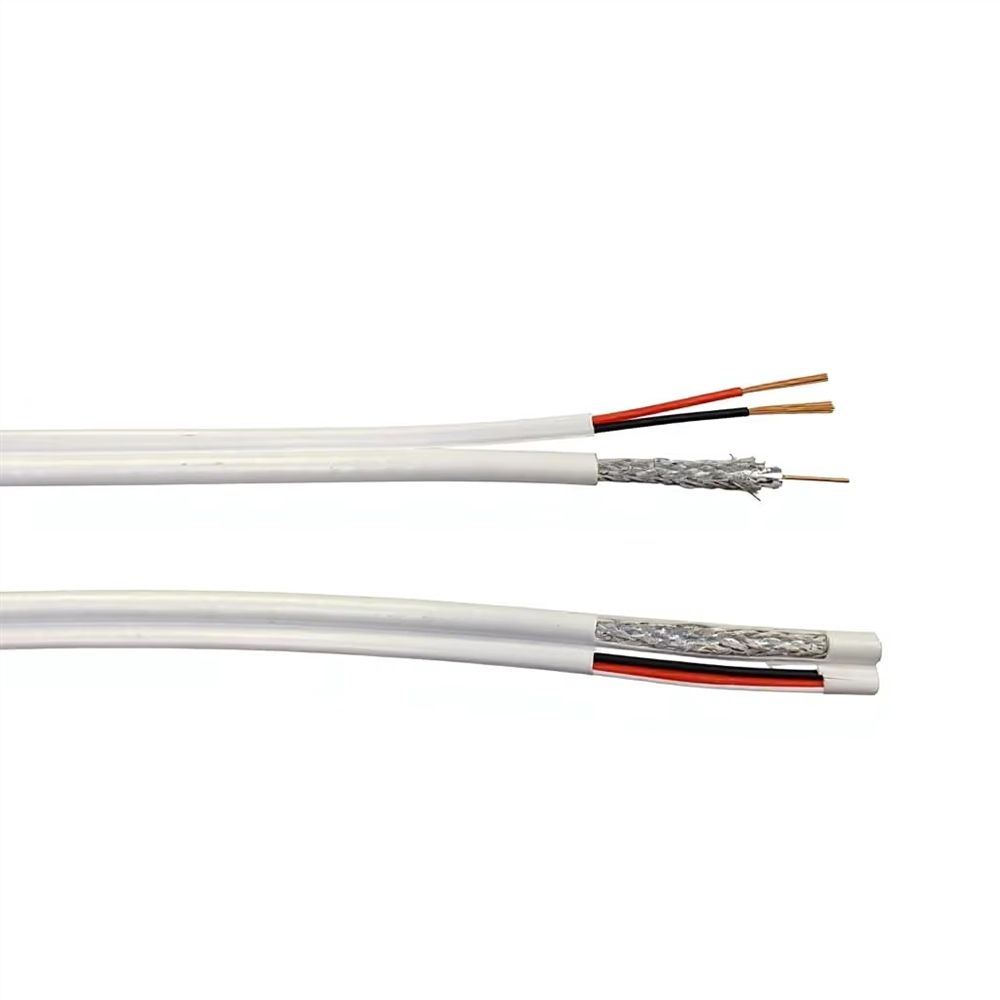 ZhongTong Premium 75-Ohm Solid Copper RG59 Coaxial Cable (3G-SDI HD Video Grade, White/Black Optional)