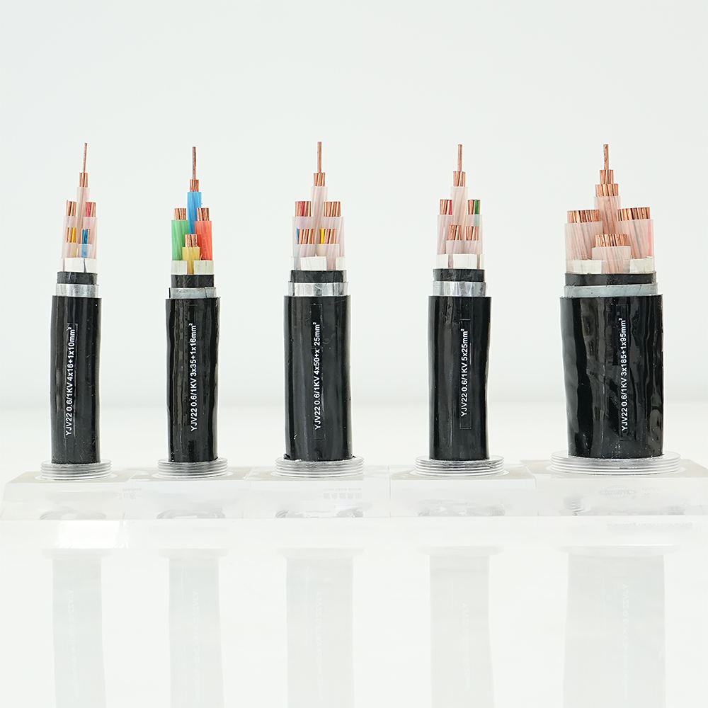 0.6/1kV 4-Core YJV Power Cable (3x185mm² + 1x95mm²), XLPE/PVC Copper Core, IP67 Waterproof