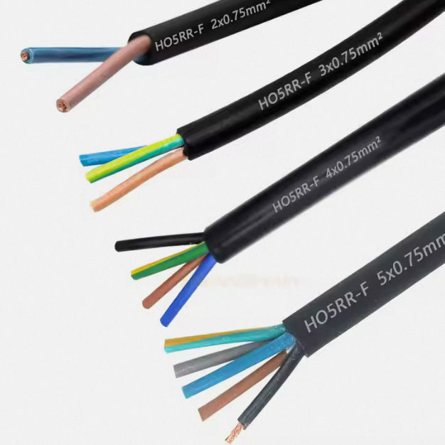 New H05RR-F Waterproof Rubber Sheathed Cable (2/3/4/5 Core Flexible Stranded for Heating Applications)