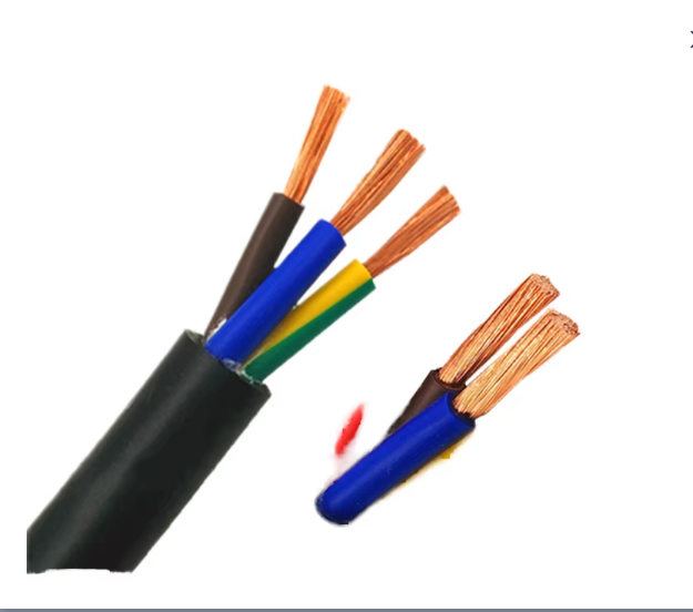 0.5 0.75 1.0 1.5mm 2.5mm 4mm 6mm Flexible H05vv-f H03vv-f Round Electric Multi Core 3 Core Pvc Insulated Wire Rvv Cable
