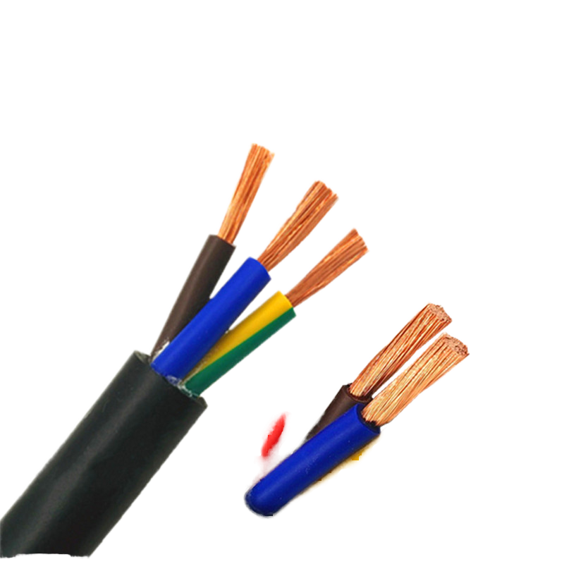 0.5 0.75 1.0 1.5mm 2.5mm 4mm 6mm Flexible H05vv-f H03vv-f Round Electric Multi Core 3 Core Pvc Insulated Wire Rvv Cable