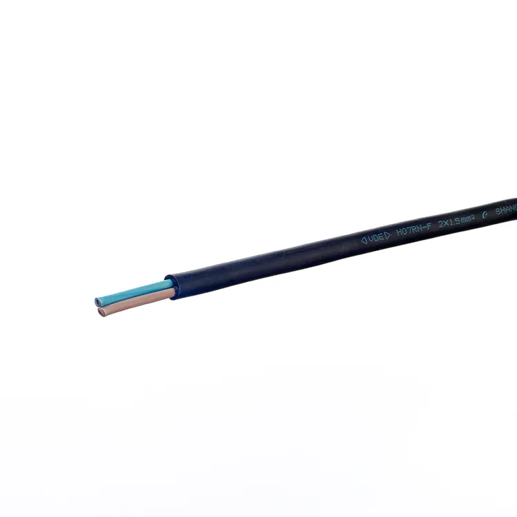 VDE & CE Certified H07RN-F Heavy-Duty 2-Core Rubber Waterproof Power Cable (2 x 0.75mm²)
