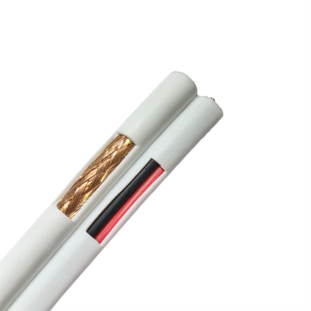 ZhongTong Premium 75-Ohm Solid Copper RG59 Coaxial Cable (3G-SDI HD Video Grade, White/Black Optional)
