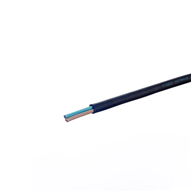 VDE & CE Certified H07RN-F Heavy-Duty 2-Core Rubber Waterproof Power Cable (2 x 0.75mm²)