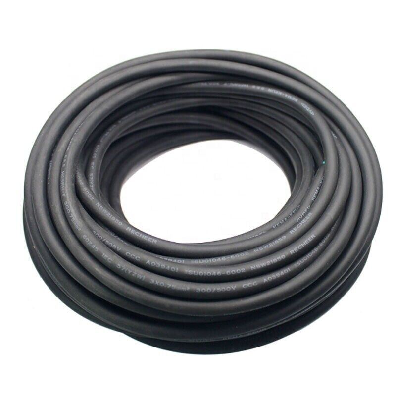VDE & CE Certified H07RN-F Heavy-Duty 2-Core Rubber Waterproof Power Cable (2 x 0.75mm²)