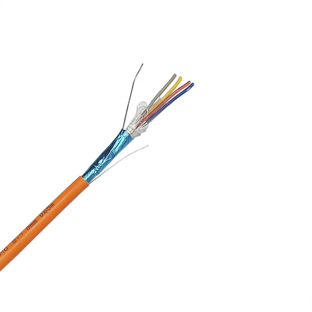 HOTION Factory Direct 2-Core 16AWG (1.5mm²) Plenum-Rated Shielded Fire Alarm Cable (FP200 Equivalent, Red)