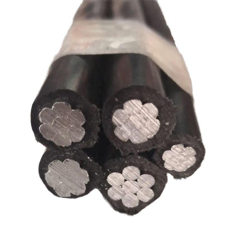 600V Low-Voltage Quadruplex ABC (Aerial Bundled Cable) Overhead Service Drop Power Cable (ACSR Messenger Wire)