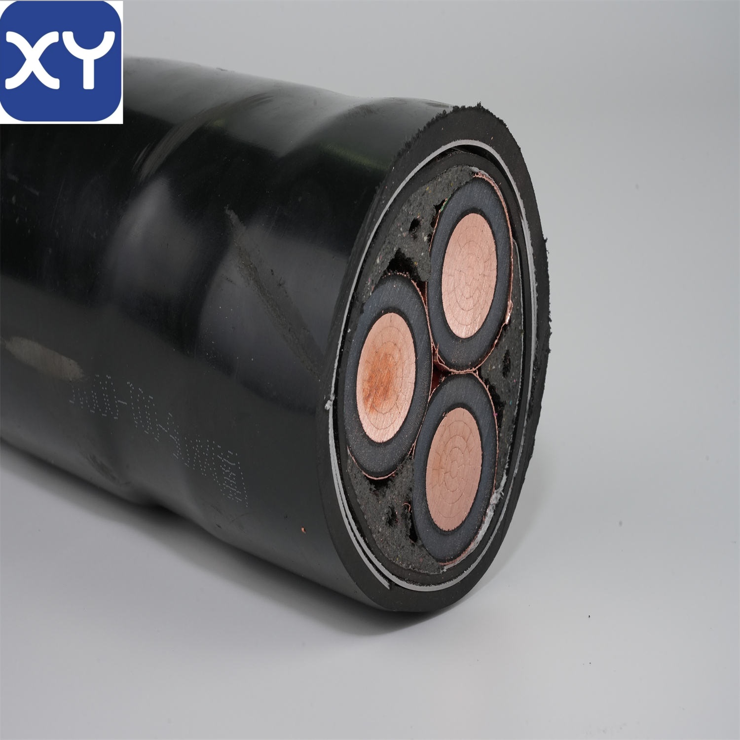 Cross-linked polyethylene insulated, polyvinyl chloride sheathed power cable