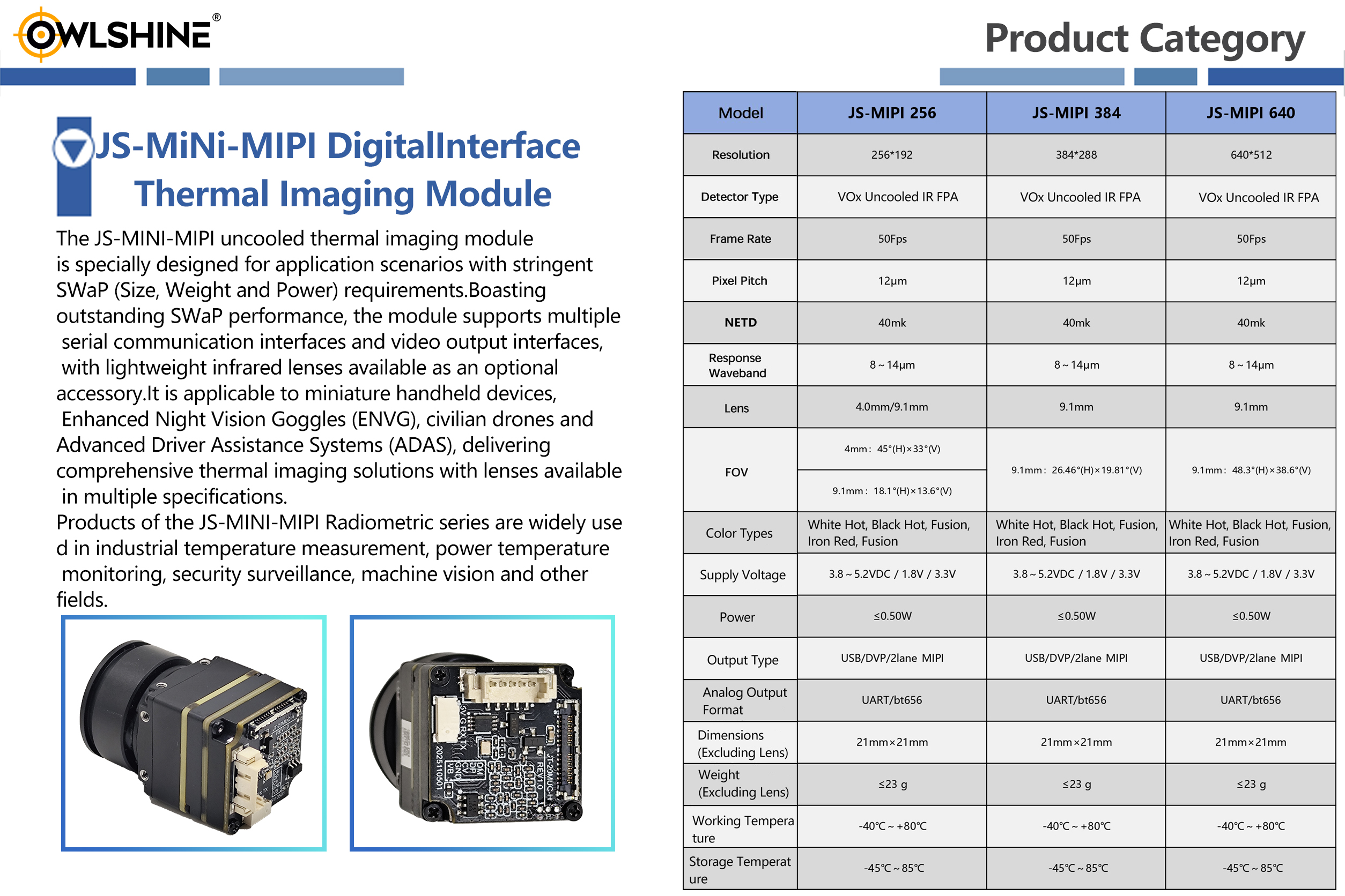 Thermal Imager Module MIPI interface 