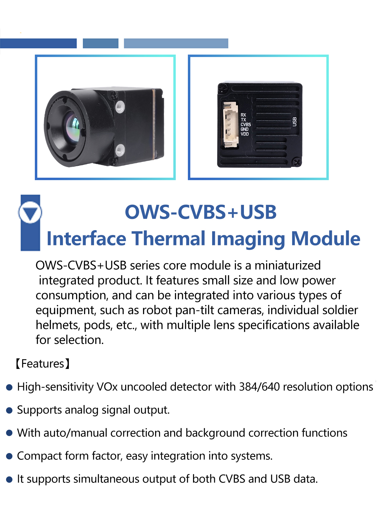 Thermal Camera fpv 256/384/640 9MM thermal imaging camera For FPV Drones with CVBS Interface Micro Thermal imager Camera Module