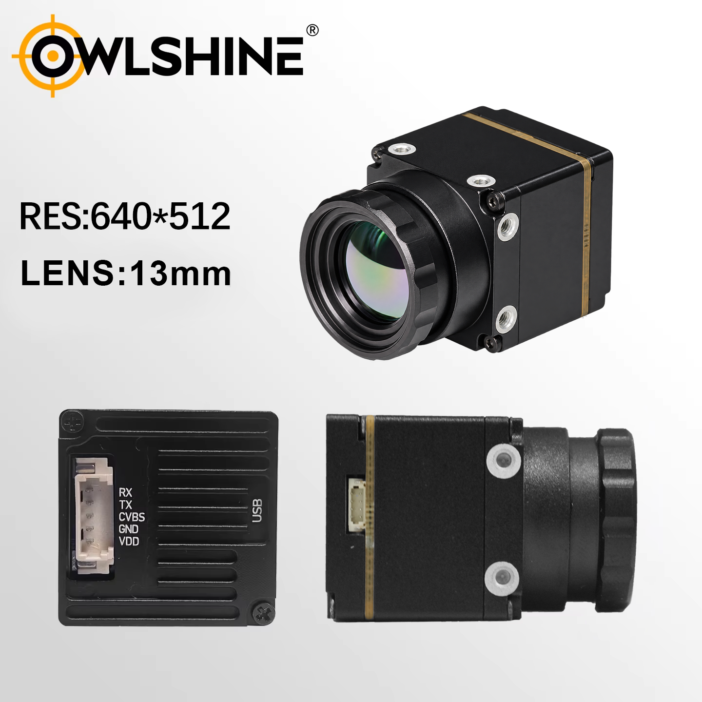Thermal Camera fpv 640*512  9.1/4.0MM thermal imaging camera For FPV Drones with CVBS+UVC Interface Micro Thermal imager Camera Module