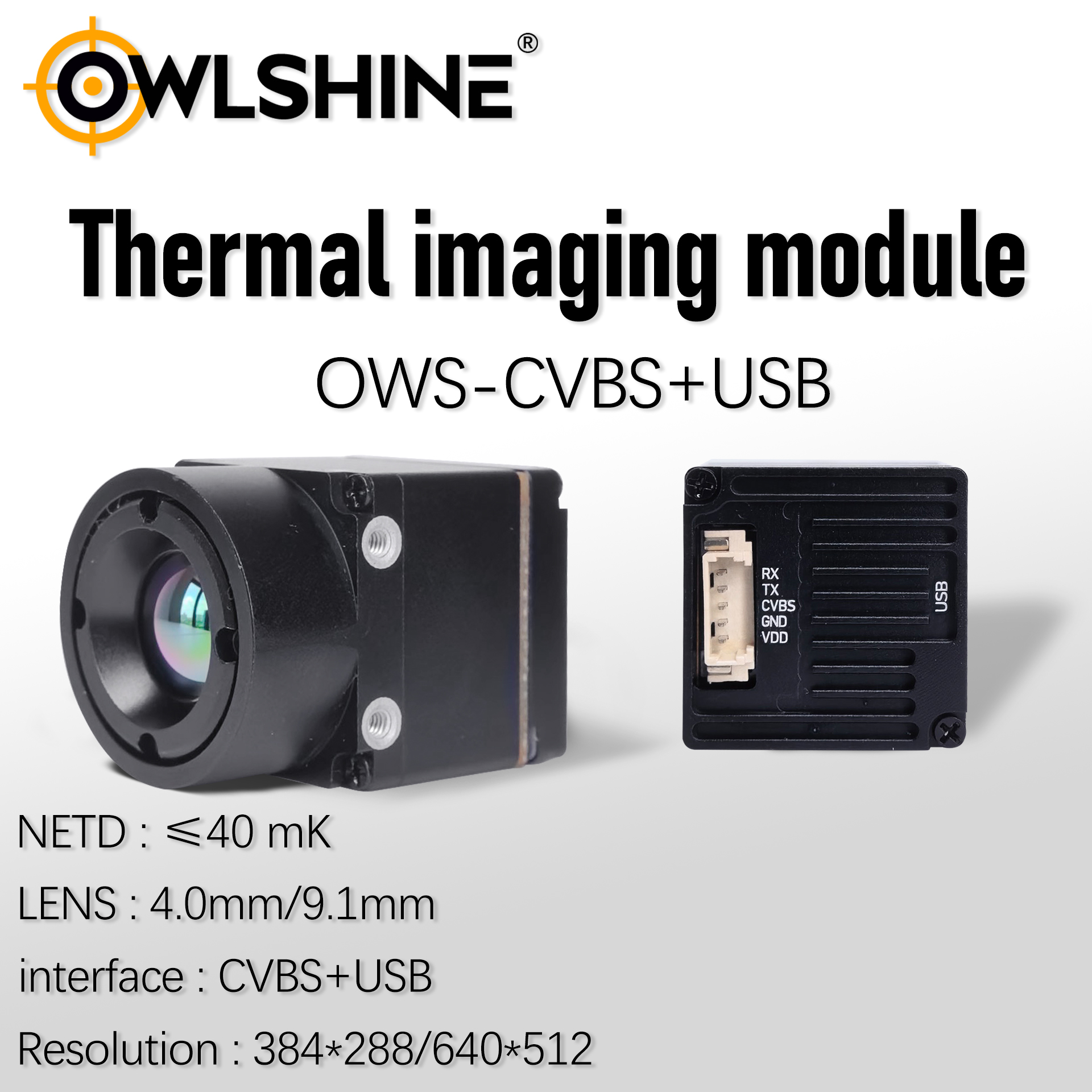 Thermal Camera fpv 256/384/640 9MM thermal imaging camera For FPV Drones with CVBS Interface Micro Thermal imager Camera Module
