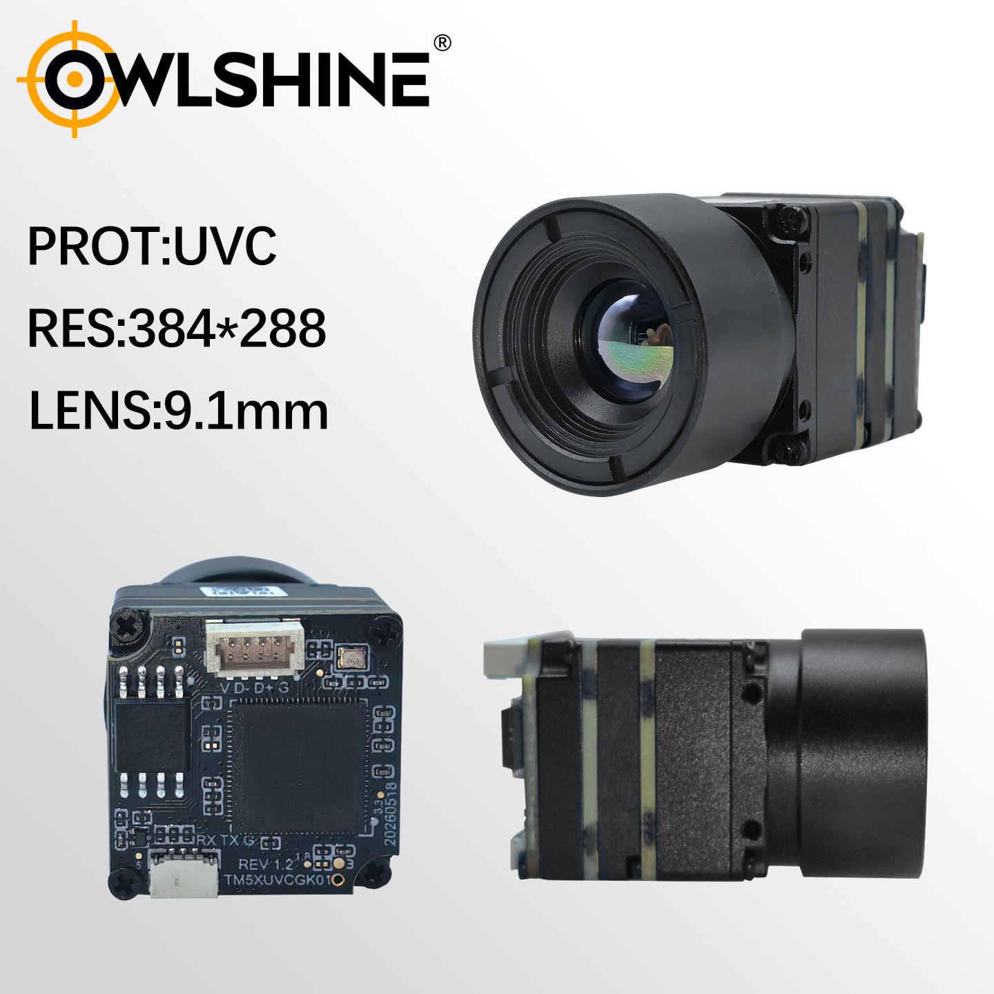 Thermal Imager Module UVC interface 256/384/640Resolution 4.0/9.1mm Lens