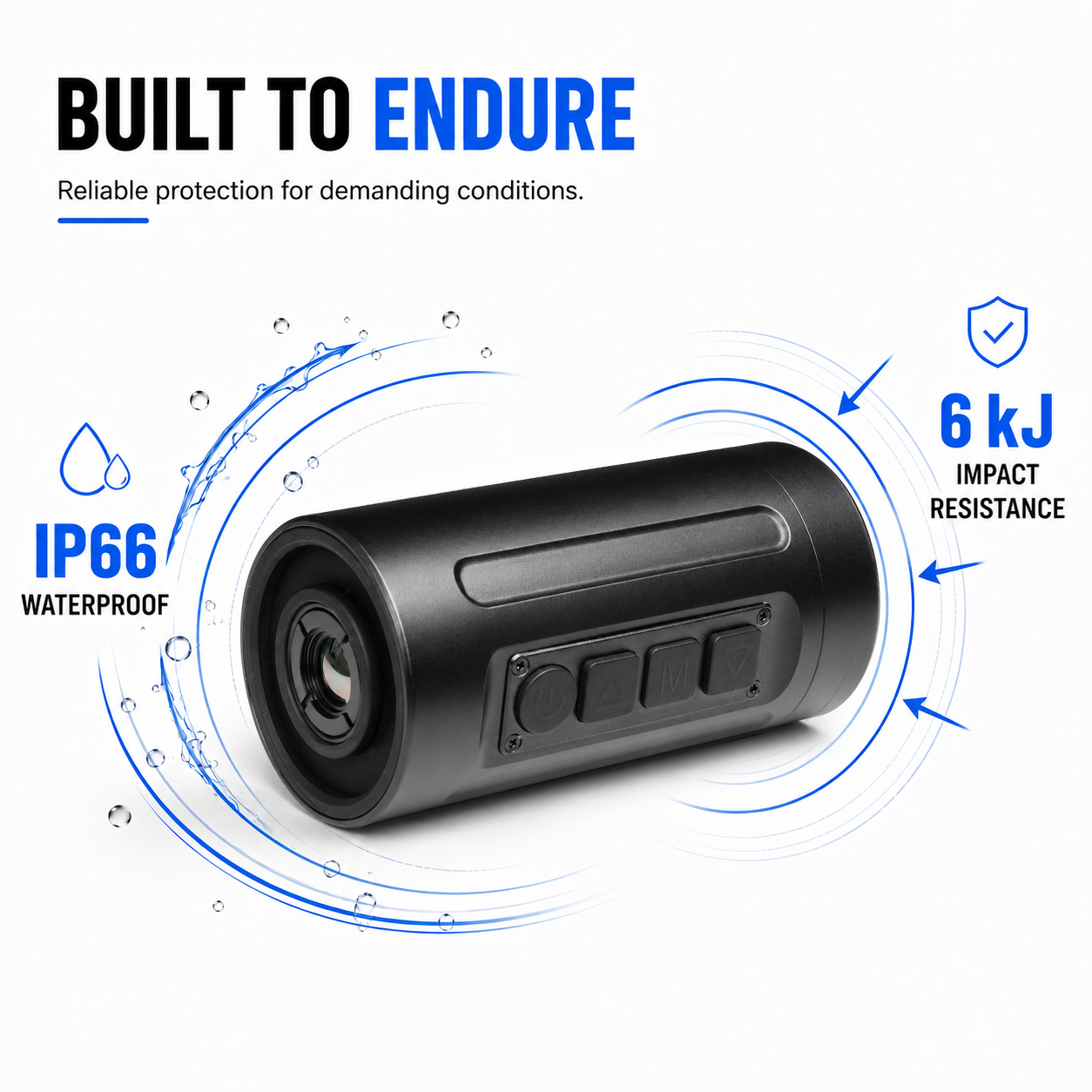 OWLSHINE OWS-300+ SRV Thermal Imaging Sight, 256×192 50Hz, 9.7mm Lens, 6H Runtime, 32GB, IP66 & 6KJ Shock Resistant