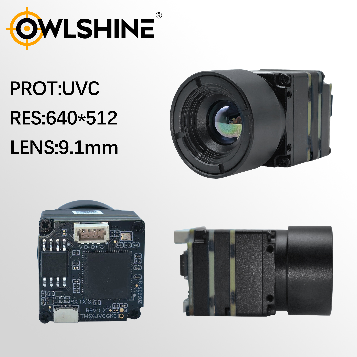 Thermal Imager Module UVC interface 256/384/640Resolution 4.0/9.1mm Lens