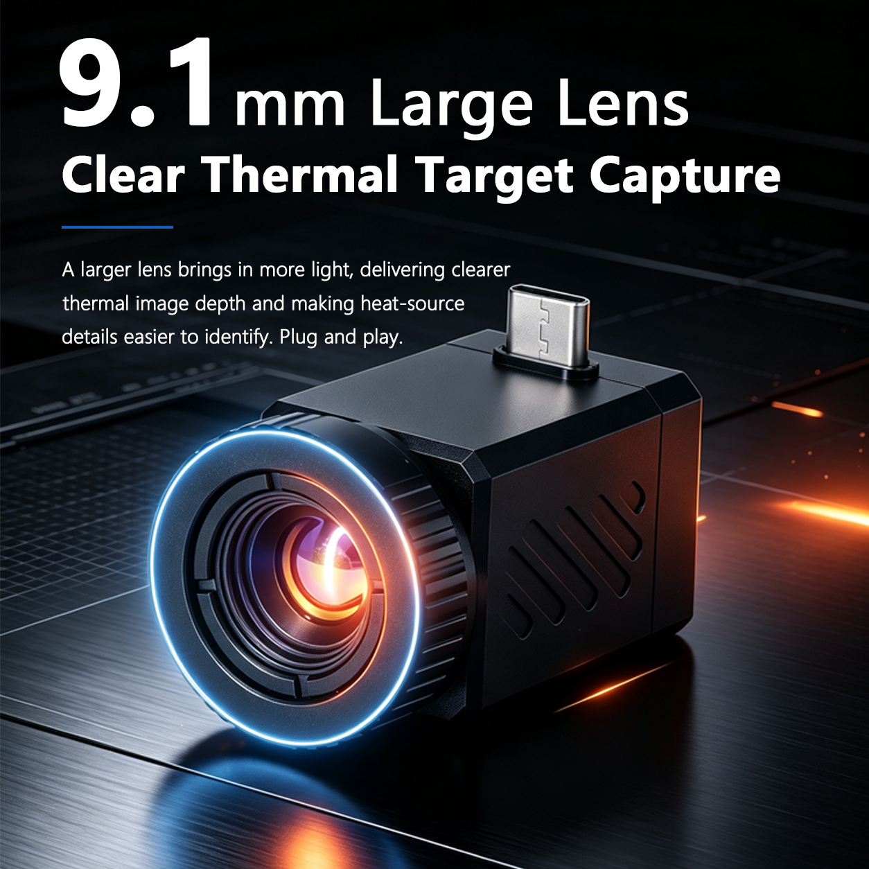 OWLSHINE X2-640 Smartphone Thermal Imager – 640×512, 50Hz, 9.1mm Lens, Type-C Thermal Camera for Android