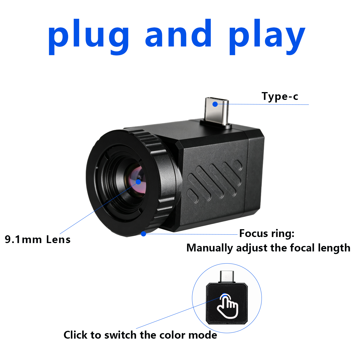 OWLSHINE X2-640 Smartphone Thermal Imager – 640×512, 50Hz, 9.1mm Lens, Type-C Thermal Camera for Android