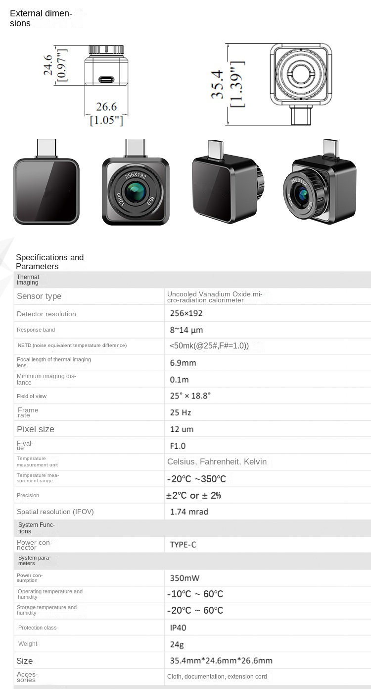 OWS-X2 Thermal Imager for Smartphones