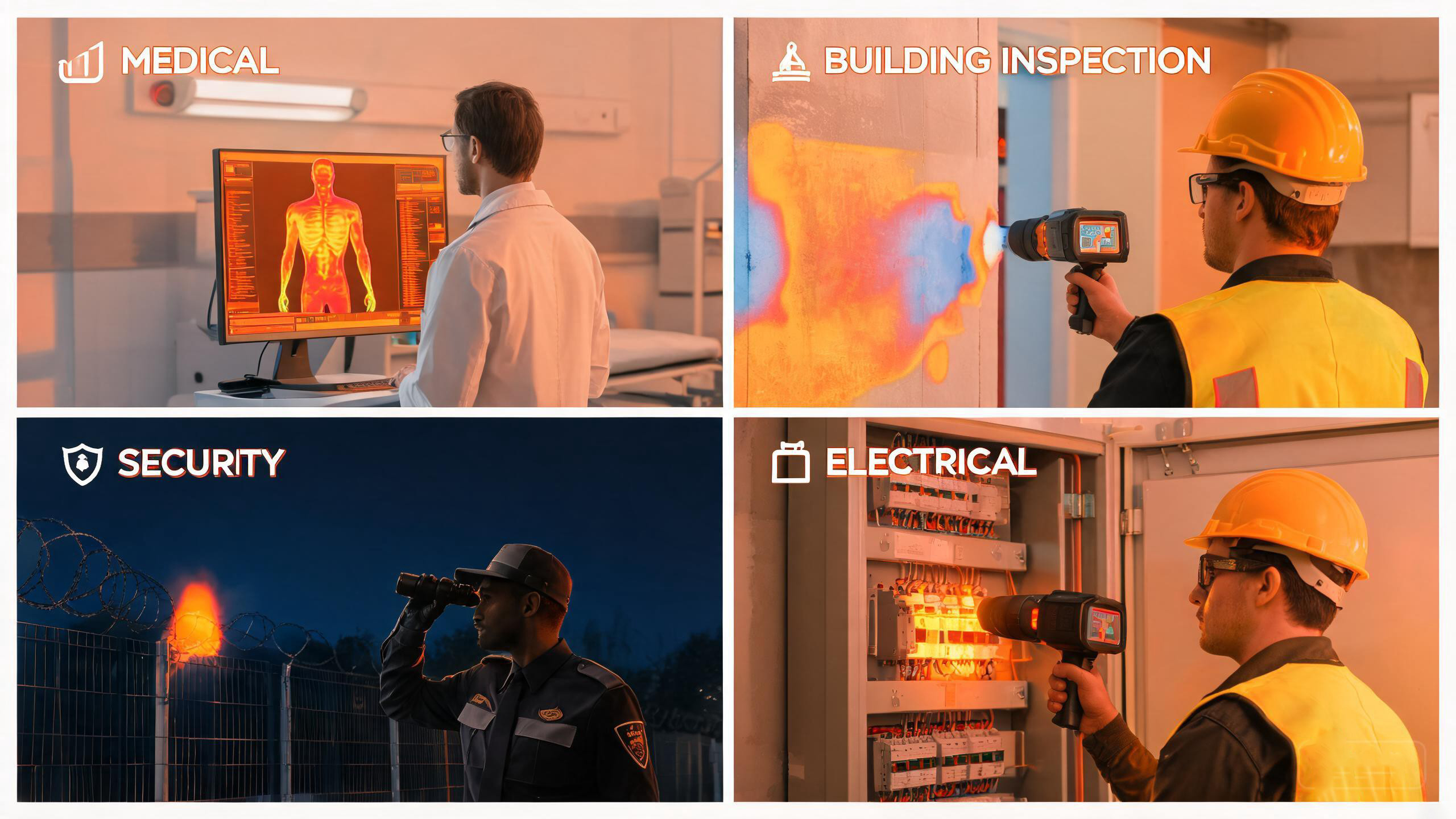 Thermal imaging applications in medical building security and electrical inspection