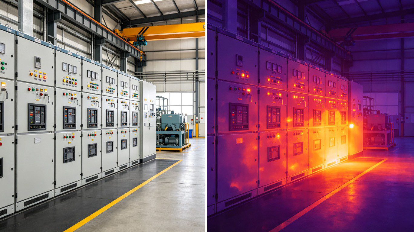 Visible light vs thermal imaging comparison
