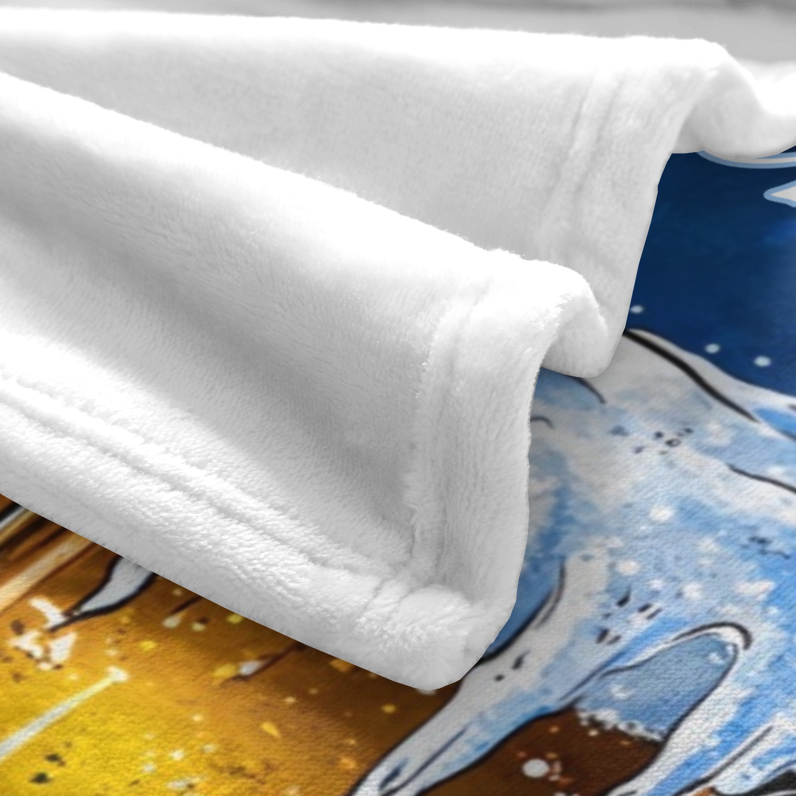 Personalisierte Decke mit einem Motiv von gekühltem Bier und individuellem Namen/Text