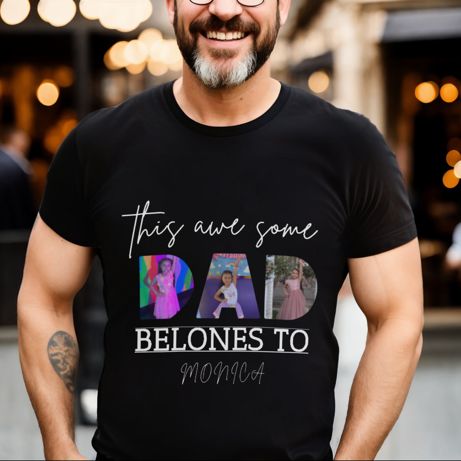 Familien-Kinder-Gedenkfoto-T-Shirt mit individuellem Aufdruck