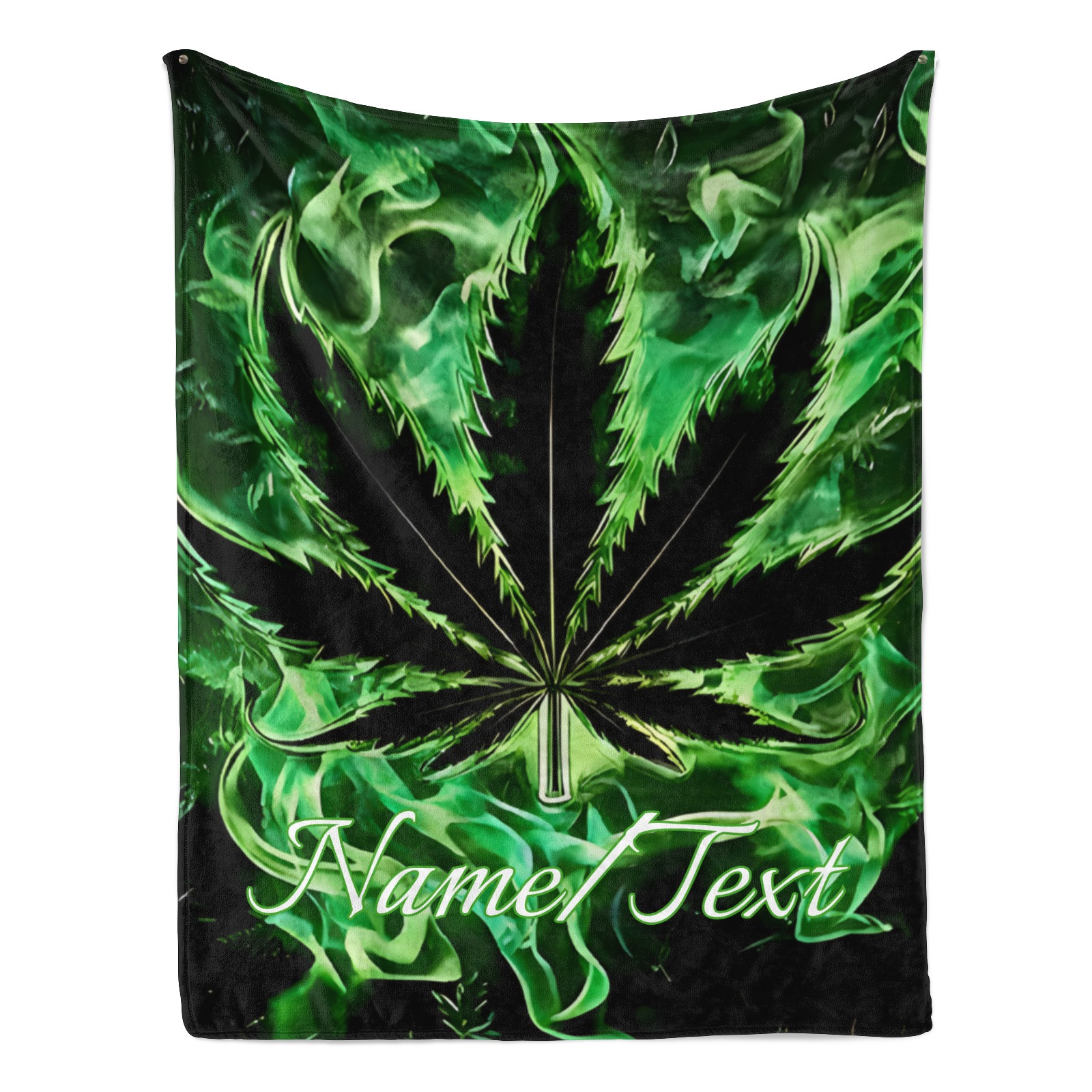 Magische Decke im Blitz-Ahornblatt-Stil mit individuellem Namen