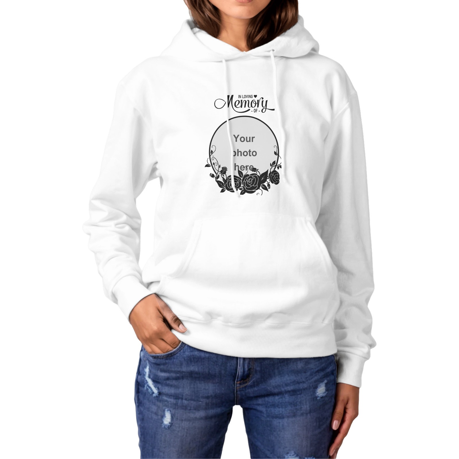 Individuell gestalteter Kapuzenpullover mit Fotodruck als Erinnerungsstück