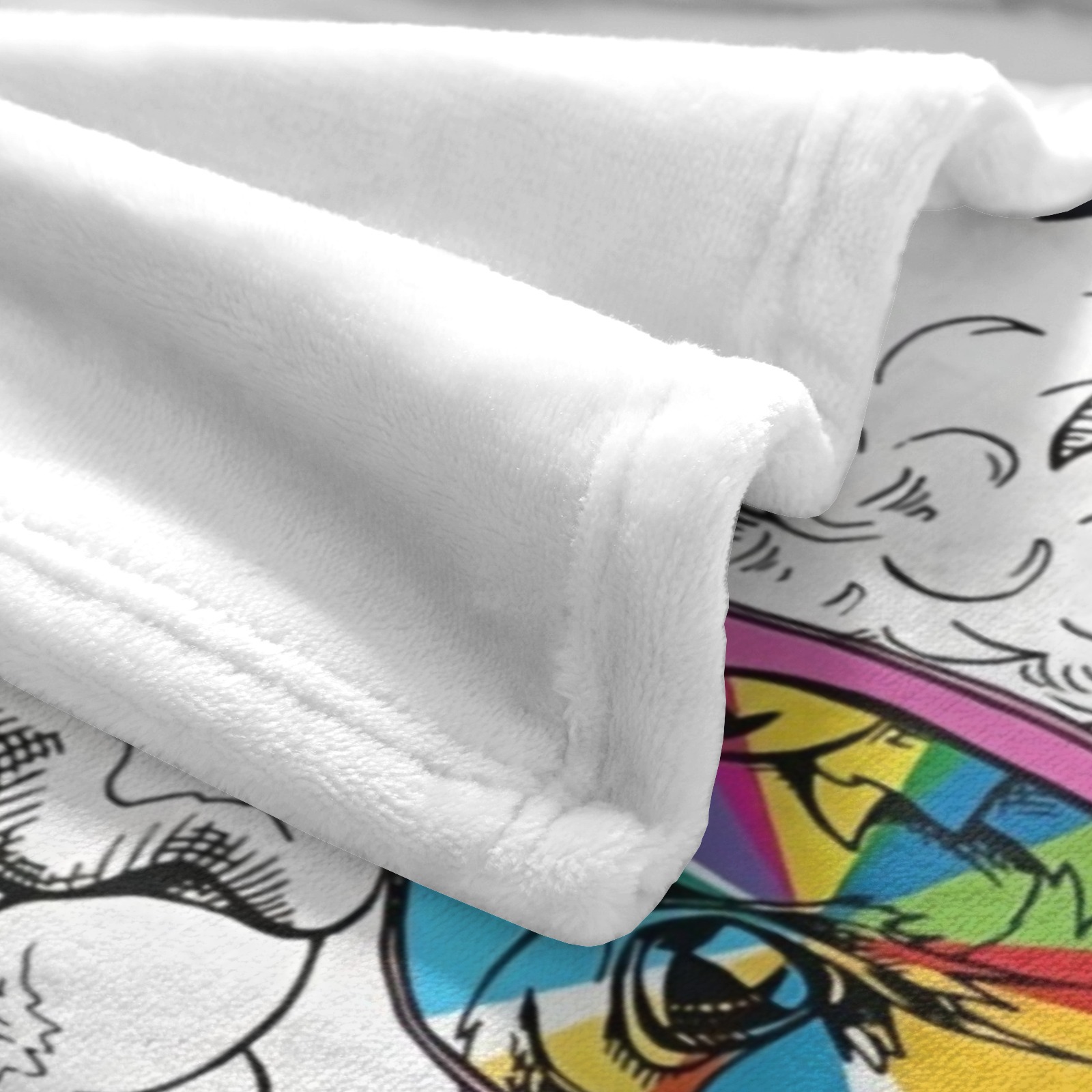 Alpaka-Kaugummi-Decke mit lustigem Tiermotiv und personalisiertem Namen